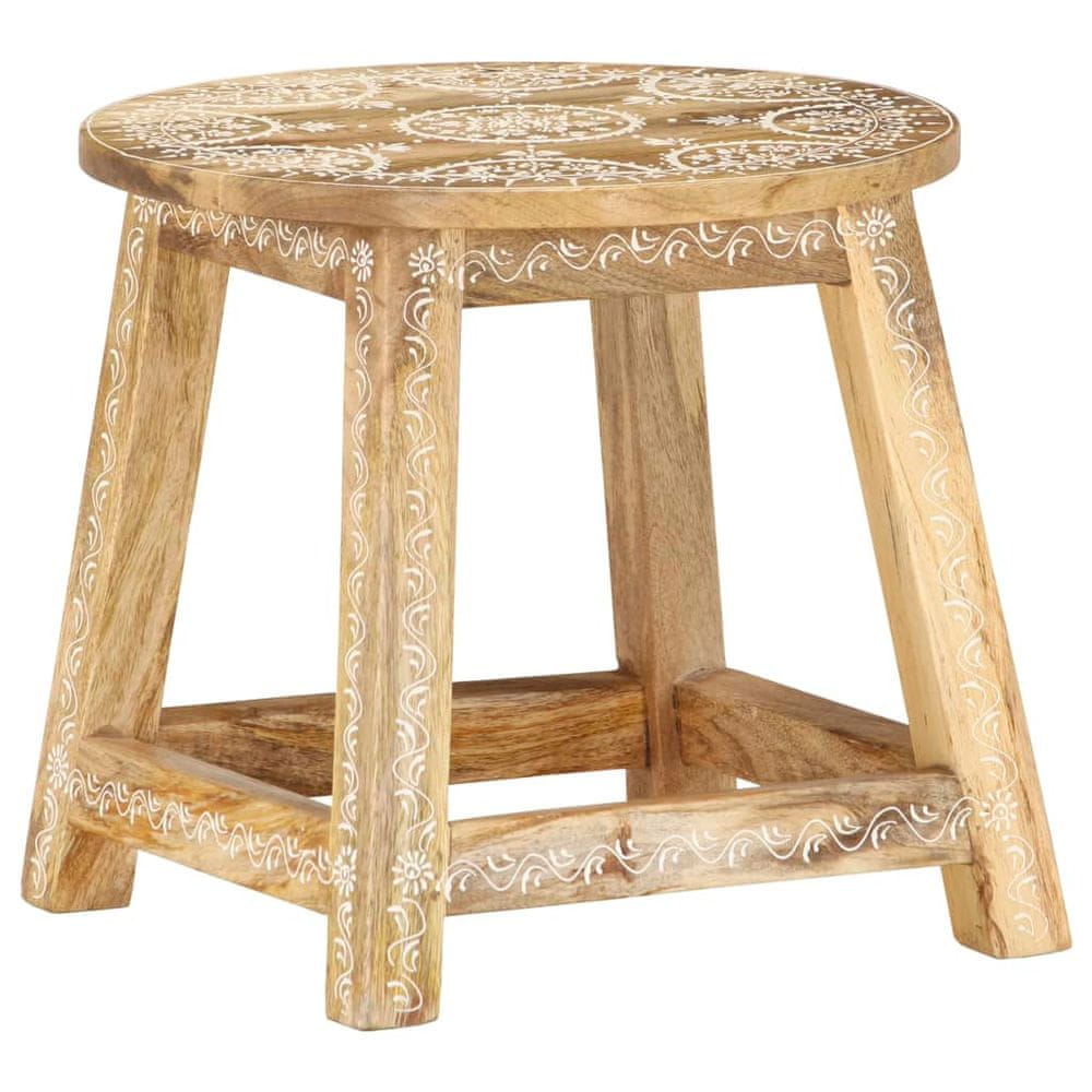 Vidaxl Ručne maľovaná stolička 38x38x35 cm masívne mangovníkové drevo